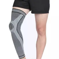 GENERICO - Rodillera Larga con Gel y Doble Varilla - GRIS TALLA L