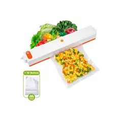 GENERICO - Sellador de Bolsas al Vacío Eléctrico + 10 Bolsas para Alimentos S85
