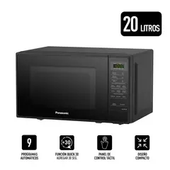 PANASONIC - Horno Microondas NN-SB25JBRPK 20 Litros - Negro