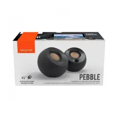 CREATIVE - PARLANTE PEBBLE 2.0 4.4W 3.5MM USB-POWER NEGRO