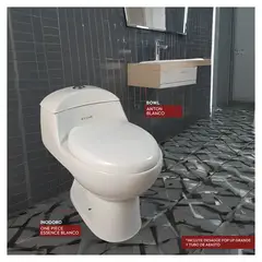 STONE - COMBO INODORO ONE PIECE ESSENCE BLANCO - LAVAMANOS ANTON BLANCO