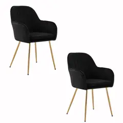 NOVAHUS - Set x 2 Sillas Sitial Alicante Negro