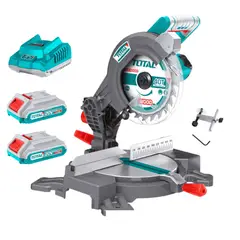 TOTAL TOOLS - Sierra ingleteadora telescopica 20v + 2 baterias 2ah y cargador Total