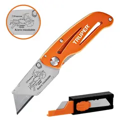 TRUPER - Navaja abatible 6" cuerpo de aluminio y acero inox, 101101