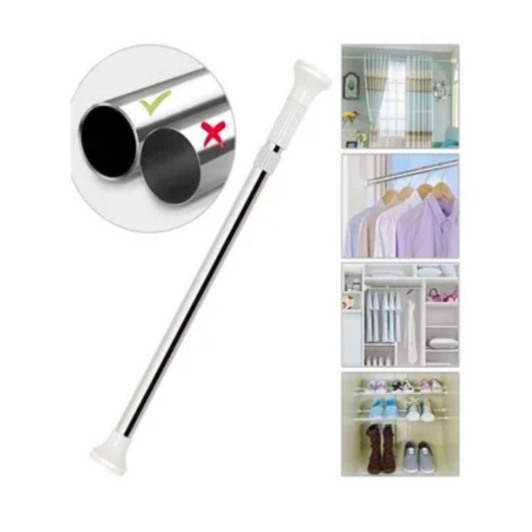 Barra de cortina de ducha extensible para baño 70cm a 120cm
