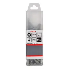 Bosch - Bosch Punta Pozidriv 1X25mm 100 Unidades Caja Plastica
