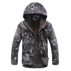 GENERICO - Chaqueta Tactica Casaca Piel De Tiburon Camping Invierno Camuflada Negro M