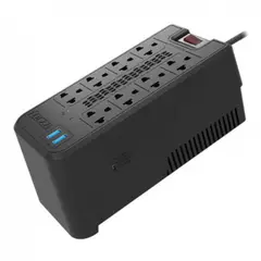 FORZA - ESTABILIZADOR DE 8 TOMAS 1200VA 2 PUERTOS USB FV-1222USB 600W