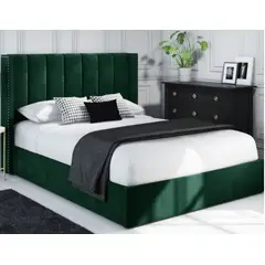 GENERICO - Cama Box Tarima + Cabecera Mark verde 2 plazas