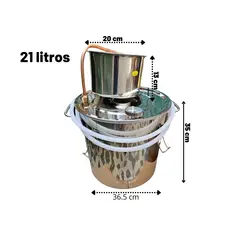 GENERICO - Equipo De Destilación De Acero Inoxidable 21 Litros