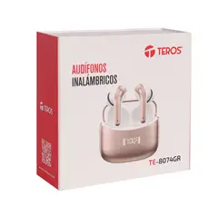 Teros - Audífonos Teros TE-8074GR Bluetooth TWS RosaDorado