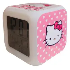 GENERICO - Reloj Despertador Con Luz Led Rosa.
