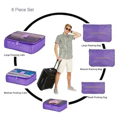 GENERICO - Kit Organizador de Viaje X 6 Pzs.