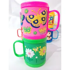 GENERICO - Taza De Plastico Con Diseño 3D En Silicona Color Fucsia
