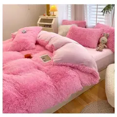 CUTE - EDREDÓN PIEL DE OSO DE 2 PLAZAS + 2 FUNDAS DE ALMOHADA