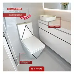 STONE - COMBO INODORO HERSEL BLANCO - AMALIA CLASIC STONE