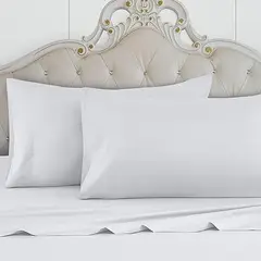 GENERICO - Sabanas De Algodón Bramante queen blanco