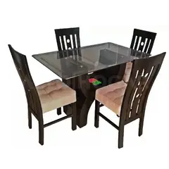 ALTO HOGAR - Juego de Comedor 4 Sillas Kath Beige