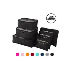GENERICO - Set 06 Organizadores de Maleta Ropa Bolsas Viaje Color Aleatorio
