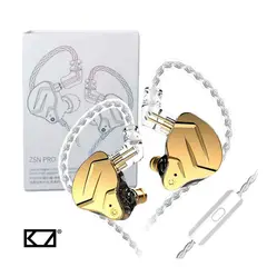 KZ - Audífonos In-Ear Gamer con micro ZSN Pro X Dorado