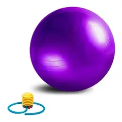GENERICO - Pelota Pilates Yoga Morado 65cm Gym