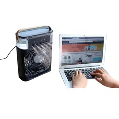 GENERICO - VENTILADOR ENFRIADOR DE AIRE PORTÁTIL 3 EN 1 RECTANGULAR