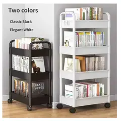 GENERICO - Carrito Organizador Multiusos 4 Niveles con Ruedas -Blanco