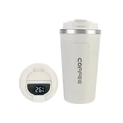 GENERICO - Tazas de Café de Acero Inoxidable Vaso Digital de 510 ml color Blanco