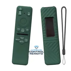 CASE - Protector Silicona Para Control Samsung 2023 Solar BN59-01432 - Verde