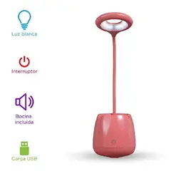 GENERICO - Lámpara LED de Escritorio con Bluetooth Portalapiceros y celular