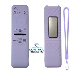 CASE - Protector Silicona Para Control Samsung 2023 Solar BN59-01432 - Lila