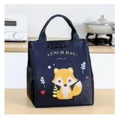 GENERICO - Bolsa Térmica Portátil  Azul con Estampado de Animales