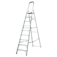 TOTAL TOOLS - Escalera tubular 9 peldaños soporta 150kg Total