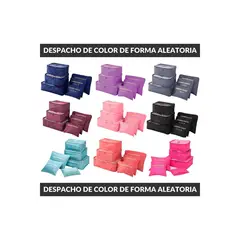 GENERICO - Set Organizadores Maleta Bolsas Impermeable para Viaje 6PCS Coral