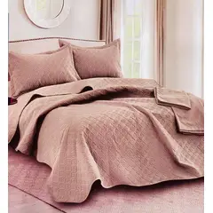 MINGDA - Set de Cubrecama 2pz + Sabanas + Fundas 5 Piezas
