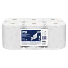 TORK - Papel Toalla Rollo Precortada Hoja Doble Blanco 6x20mts