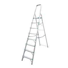 TOTAL TOOLS - Escalera tubular 8 peldaños soporta 150kg Total