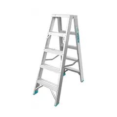 TOTAL TOOLS - Escalera tijera doble acceso 5 peldaños soporta 150Kg Total