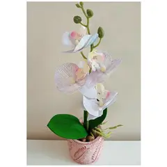 GENERICO - Maceta Arreglo Orquideas Planta artificial Decorativo