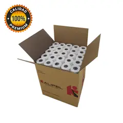 KALIPEL - Papel Termico 100 Rollos 57x40mm 55gr Contometro