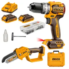 INGCO TOOLS - Combo taladro ½ + mini motosierra 5 20v Ingco