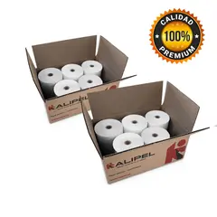 KALIPEL - Papel Termico 50 Rollos 57x40mm 55gr Contometro