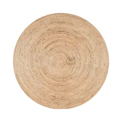 GENERICO - Alfombra de yute color natural redonda