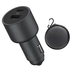XIAOMI - Cargador Rápido de celular para Auto 100w Negro y Estuche