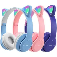 GENERICO - AUDIFONO INALAMBRICO OREJA DE GATO MZ 47 PARA NIÑOS COLORES