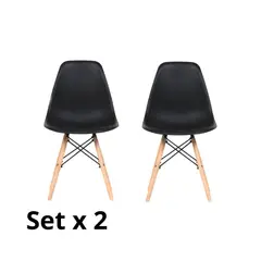 MOBELART - Set x 2 Sillas Diseño Eames BE Negro möbelArt