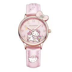 OVOTOUMI - Reloj Kuromi Correa Magnética Piedras preciosas-Rosa
