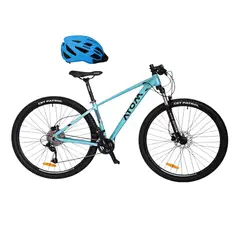 ATOM - BICICLETA BURNER ARO 29 TALLA 18 MENTA GLOSS + CASCO AZUL