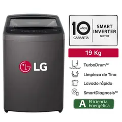 LG - Lavadora LG 19 kg Turbodrum Carga Superior Wt19BVTB Negro.
