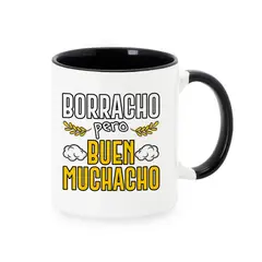 GENERICO - Taza Mug 11oz BORRACHO PERO BUEN MUCHACHO - NEGRO